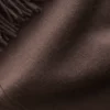 Sciarpa-coperta in lana con frange