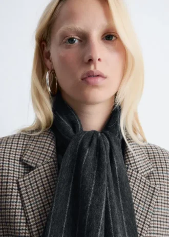 Sciarpa-coperta in lana e cashmere
