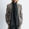 Sciarpa-coperta in lana e cashmere