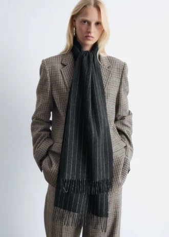 Sciarpa-coperta in lana e cashmere