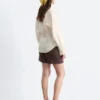Camicia in lino con vita plissettata