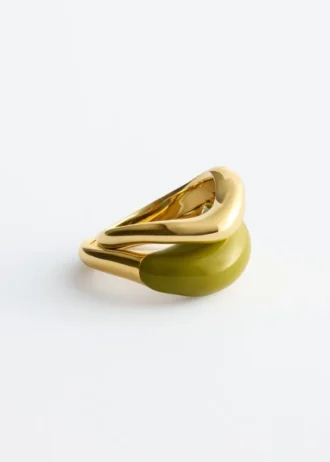 Set di 2 anelli scultorei