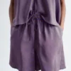 Shorts di seta con coulisse