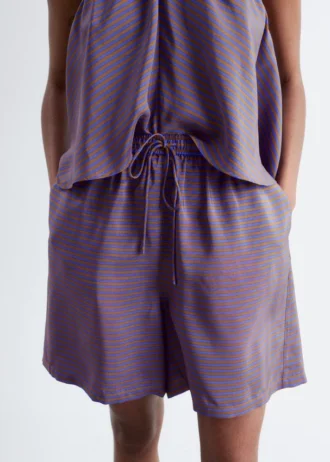 Shorts di seta con coulisse