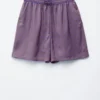 Shorts di seta con coulisse