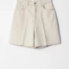 Shorts in denim a gamba larga
