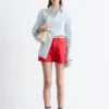 Shorts in denim a vita alta