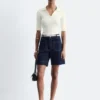 Shorts in denim a vita alta