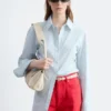 Shorts in denim a vita alta