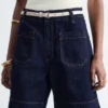 Shorts in denim a vita alta
