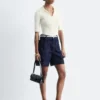 Shorts in denim a vita alta