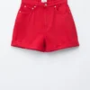 Shorts in denim a vita alta