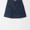 Shorts in denim a vita alta
