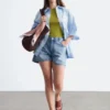 Shorts in denim dal taglio morbido