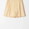 Shorts in jacquard con piega