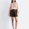 Shorts in raso a trapezio