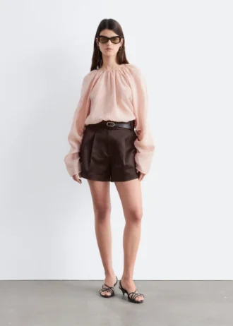 Shorts in raso a trapezio