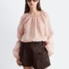 Shorts in raso a trapezio