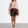Shorts in raso a trapezio