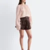Shorts in raso a trapezio