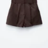 Shorts in raso a trapezio