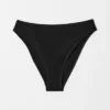 Slip bikini a vita alta testurizzato