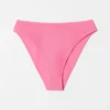 Slip bikini a vita alta testurizzato