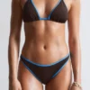 Slip bikini con bordi a contrasto