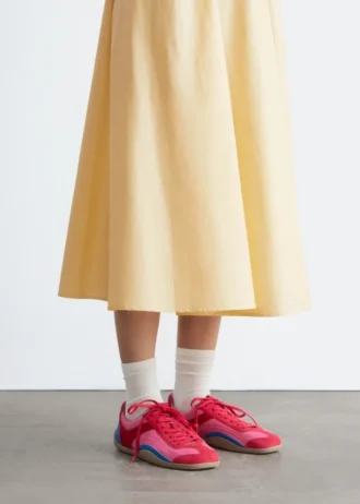 Sneakers minimal in pelle