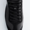 Sneakers minimal in pelle