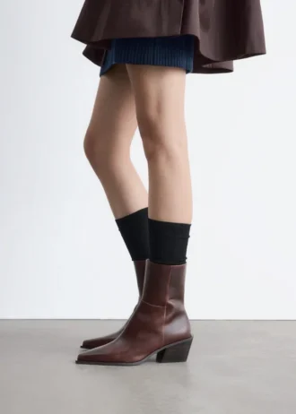 Stivali da cowboy in pelle lucida