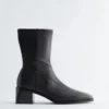 Stivali in pelle con calze in pelle