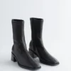 Stivali in pelle con calze in pelle
