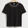 T-shirt decorato con strass