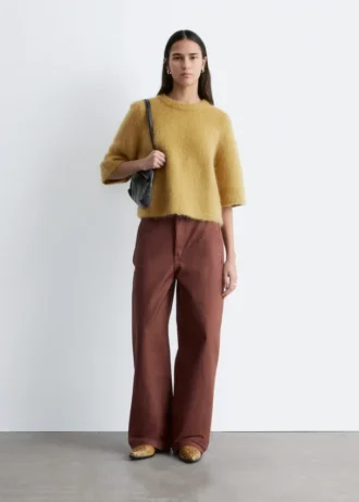 T-shirt in maglia mista mohair