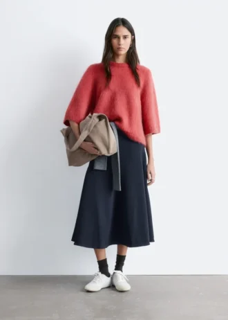 T-shirt in maglia mista mohair