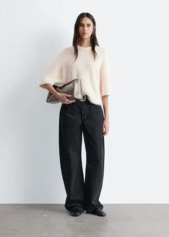 T-shirt in maglia mista mohair