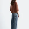 T-shirt in maglia mista mohair