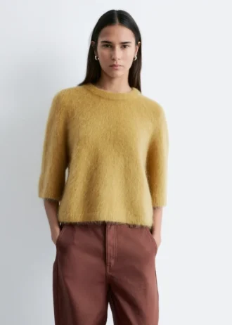 T-shirt in maglia mista mohair