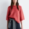 T-shirt in maglia mista mohair