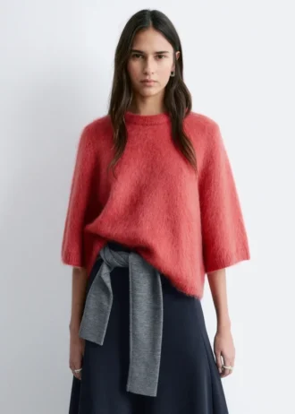 T-shirt in maglia mista mohair