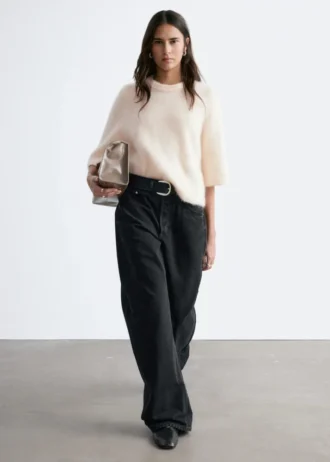 T-shirt in maglia mista mohair