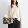 T-shirt in maglia mista mohair