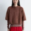 T-shirt in maglia mista mohair