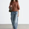 T-shirt in maglia mista mohair