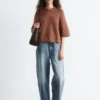 T-shirt in maglia mista mohair