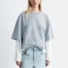 T-shirt oversize a righe in cotone