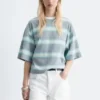 T-shirt oversize a righe in cotone