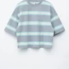 T-shirt oversize a righe in cotone