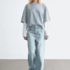 T-shirt oversize a righe in cotone